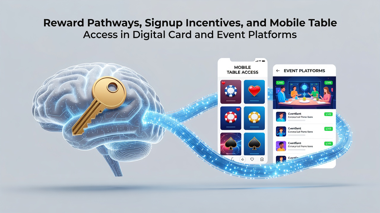 Diagram showing how signup bonuses connect to mobile table rewards in digital card platforms